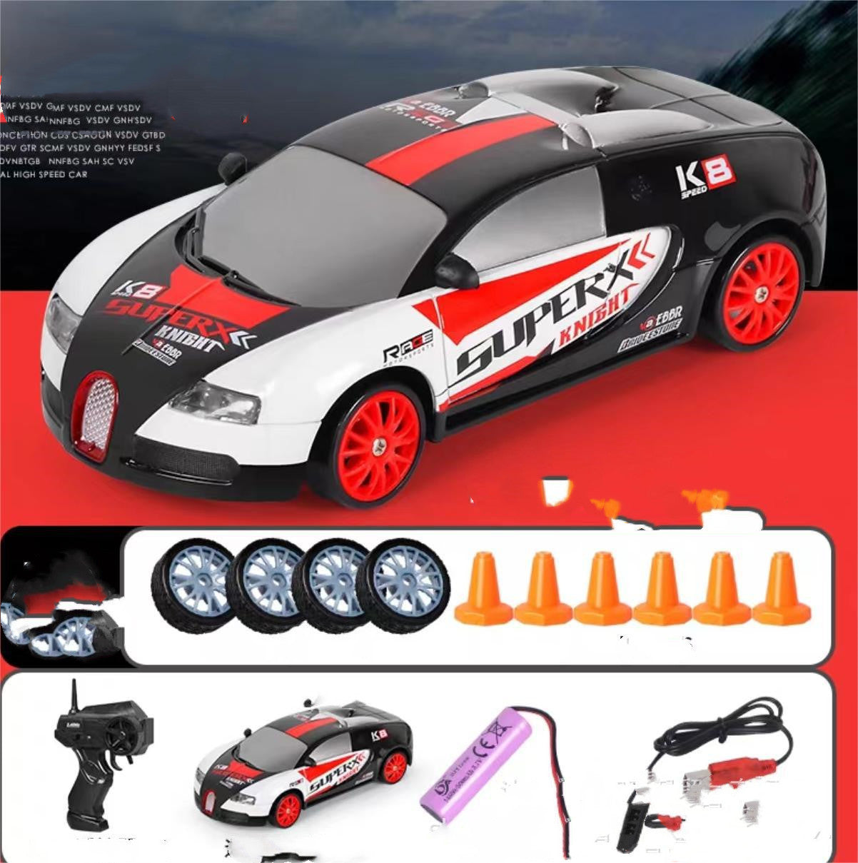 2.4G Car 4WD Remote Control GTR Model AE86 Vehicle Car Christmas Gifts