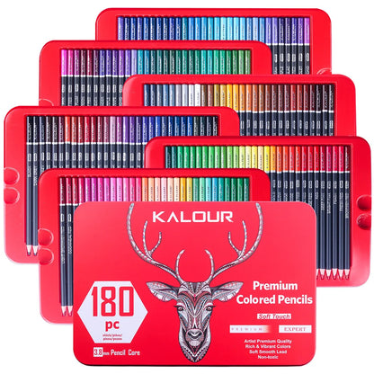 Artist colored pencil set with metal box