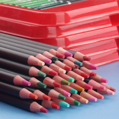 Artist colored pencil set with metal box