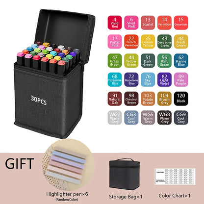 Colors Alcohol Drawing Markers Dual Tip Permanent Sketch Markers