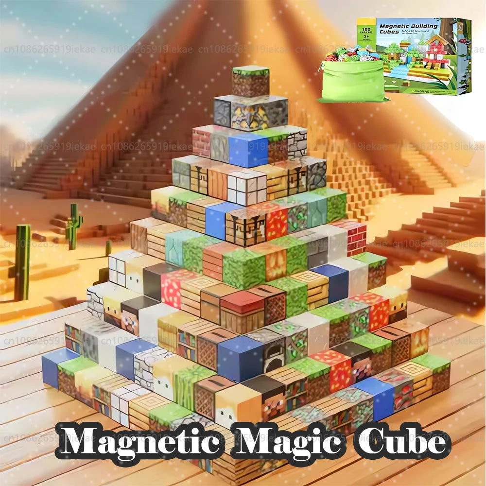 Magnetic Building Blocks for Kids - Montessori Sensory Toy