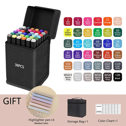 Colors Alcohol Drawing Markers Dual Tip Permanent Sketch Markers