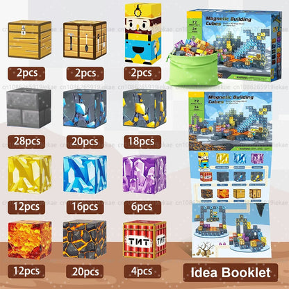 Magnetic Building Blocks for Kids - Montessori Sensory Toy