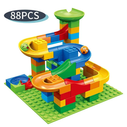 DIY Creative Marble Run Building Blocks – Interactive Parent-Child Assembly Toy