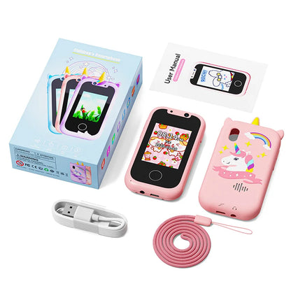Kids Unicorn Smartphone Toy - 2.8'' Touchscreen, Dual Camera, Music Player