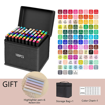 Colors Alcohol Drawing Markers Dual Tip Permanent Sketch Markers