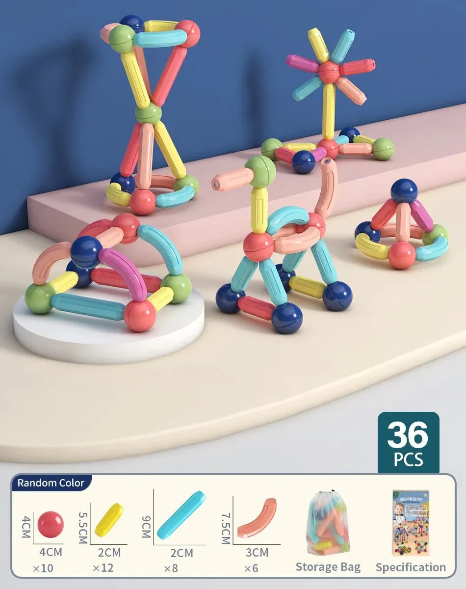 128PCS Magnetic Building Blocks