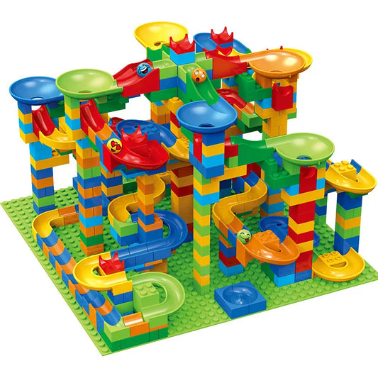 DIY Creative Marble Run Building Blocks – Interactive Parent-Child Assembly Toy