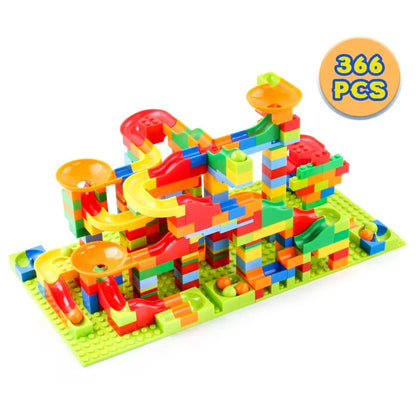 DIY Creative Marble Run Building Blocks – Interactive Parent-Child Assembly Toy