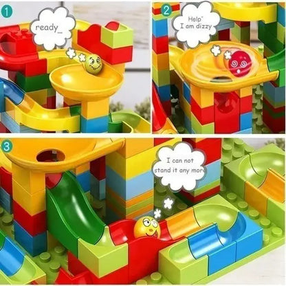 DIY Creative Marble Run Building Blocks – Interactive Parent-Child Assembly Toy