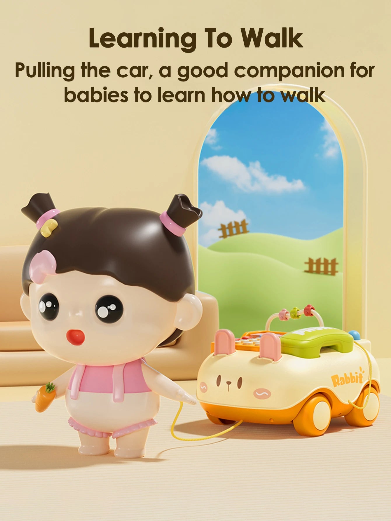 Baby Early Education Telephone Toy Car