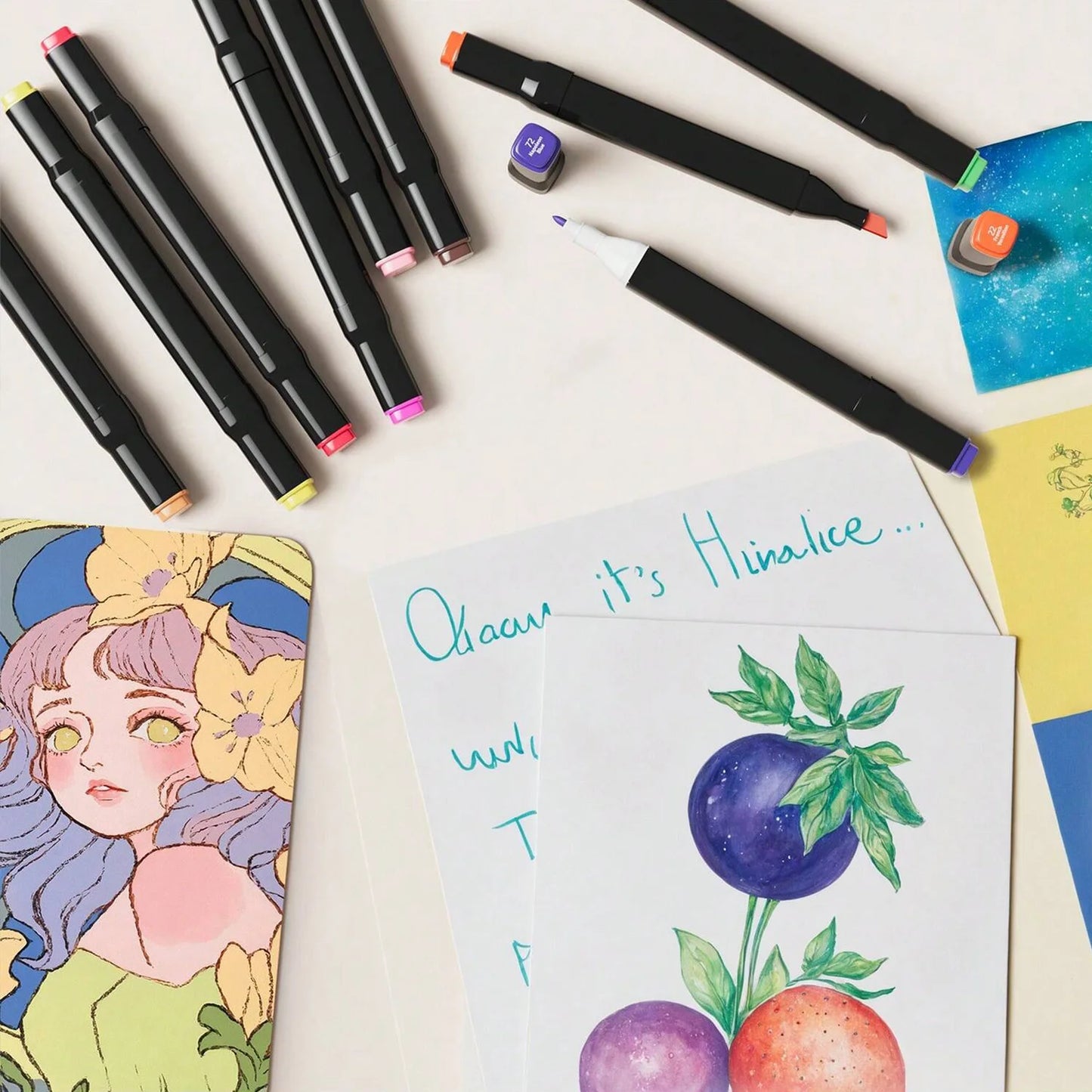 Colors Alcohol Drawing Markers Dual Tip Permanent Sketch Markers
