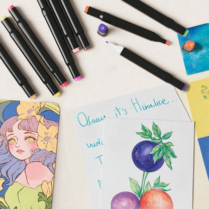 Colors Alcohol Drawing Markers Dual Tip Permanent Sketch Markers