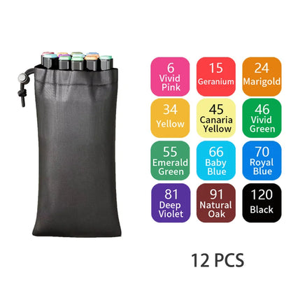 Colors Alcohol Drawing Markers Dual Tip Permanent Sketch Markers