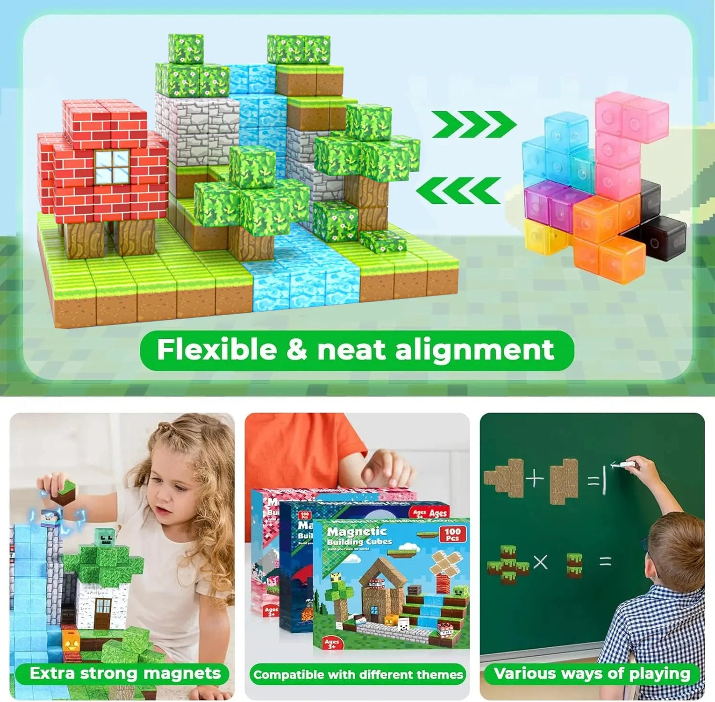 Magnetic Building Cubes Magnet Set - Construction Set