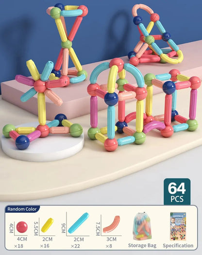 128PCS Magnetic Building Blocks