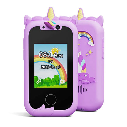 Kids Unicorn Smartphone Toy - 2.8'' Touchscreen, Dual Camera, Music Player