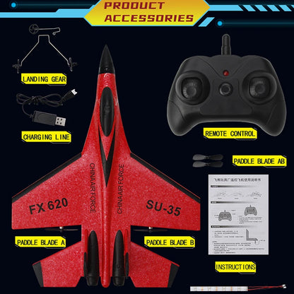 RC Foam Aircraft SU-35 Plane 2.4G Radio Control Glider Remote Control Fighter Plane