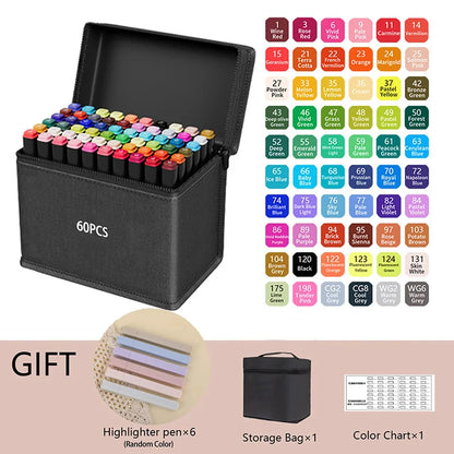Colors Alcohol Drawing Markers Dual Tip Permanent Sketch Markers