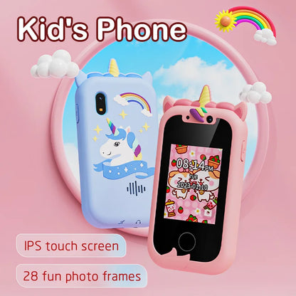 Kids Unicorn Smartphone Toy - 2.8'' Touchscreen, Dual Camera, Music Player
