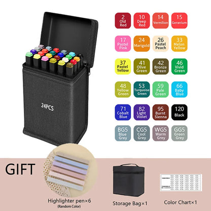 Colors Alcohol Drawing Markers Dual Tip Permanent Sketch Markers