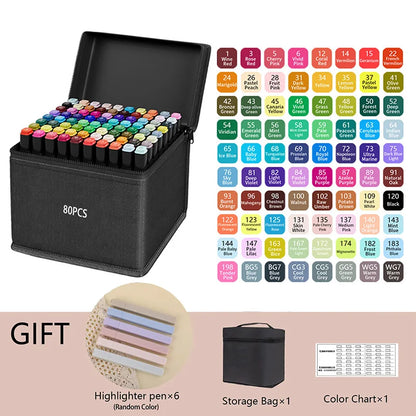 Colors Alcohol Drawing Markers Dual Tip Permanent Sketch Markers