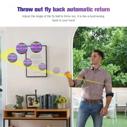 Flying Ball Boomerang Fly Orb Magic With LED Lights Christmas Gift