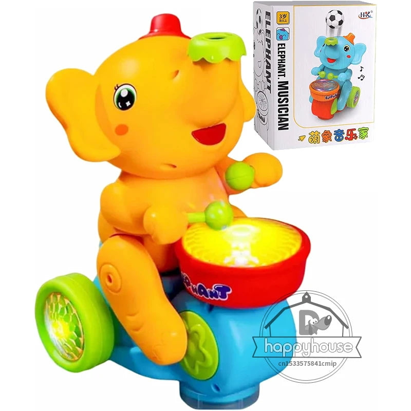 Musical Walking Elephant Drummer