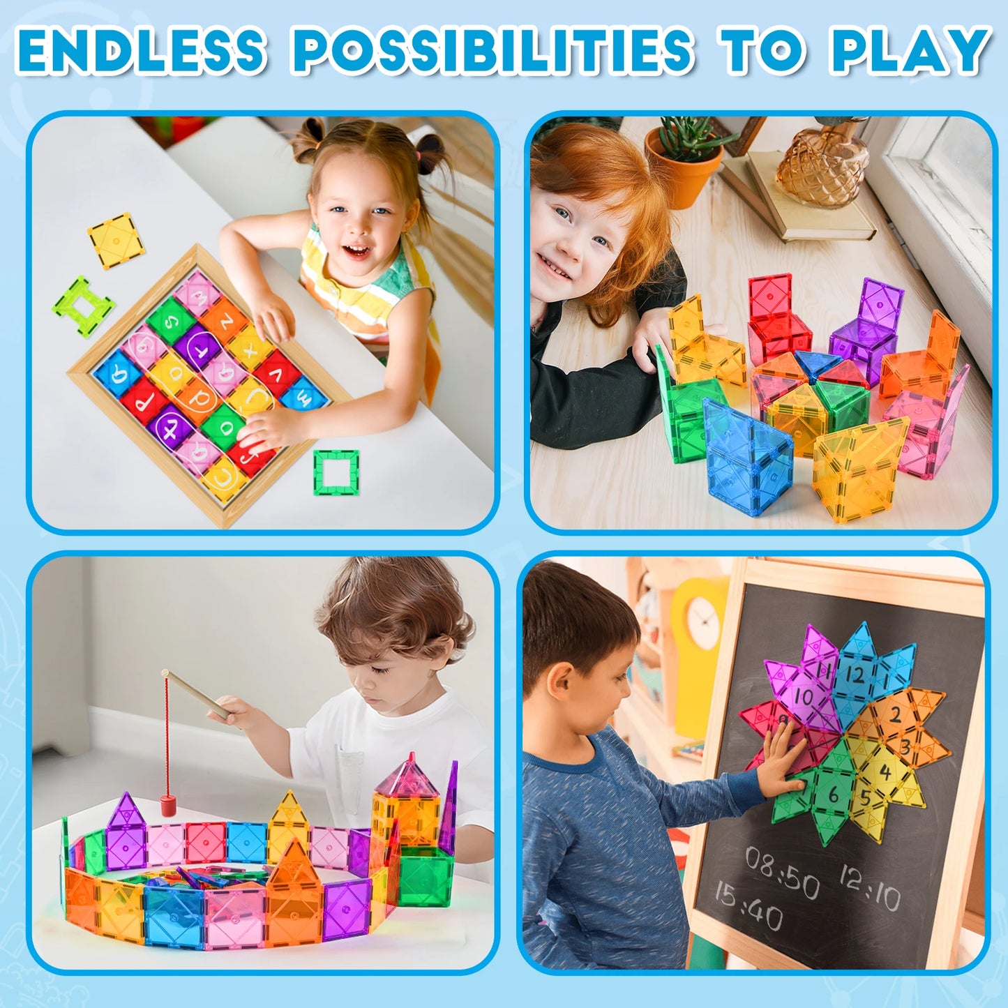 Magnetic Building Blocks 95PCS - Creative learning Christmas Gift