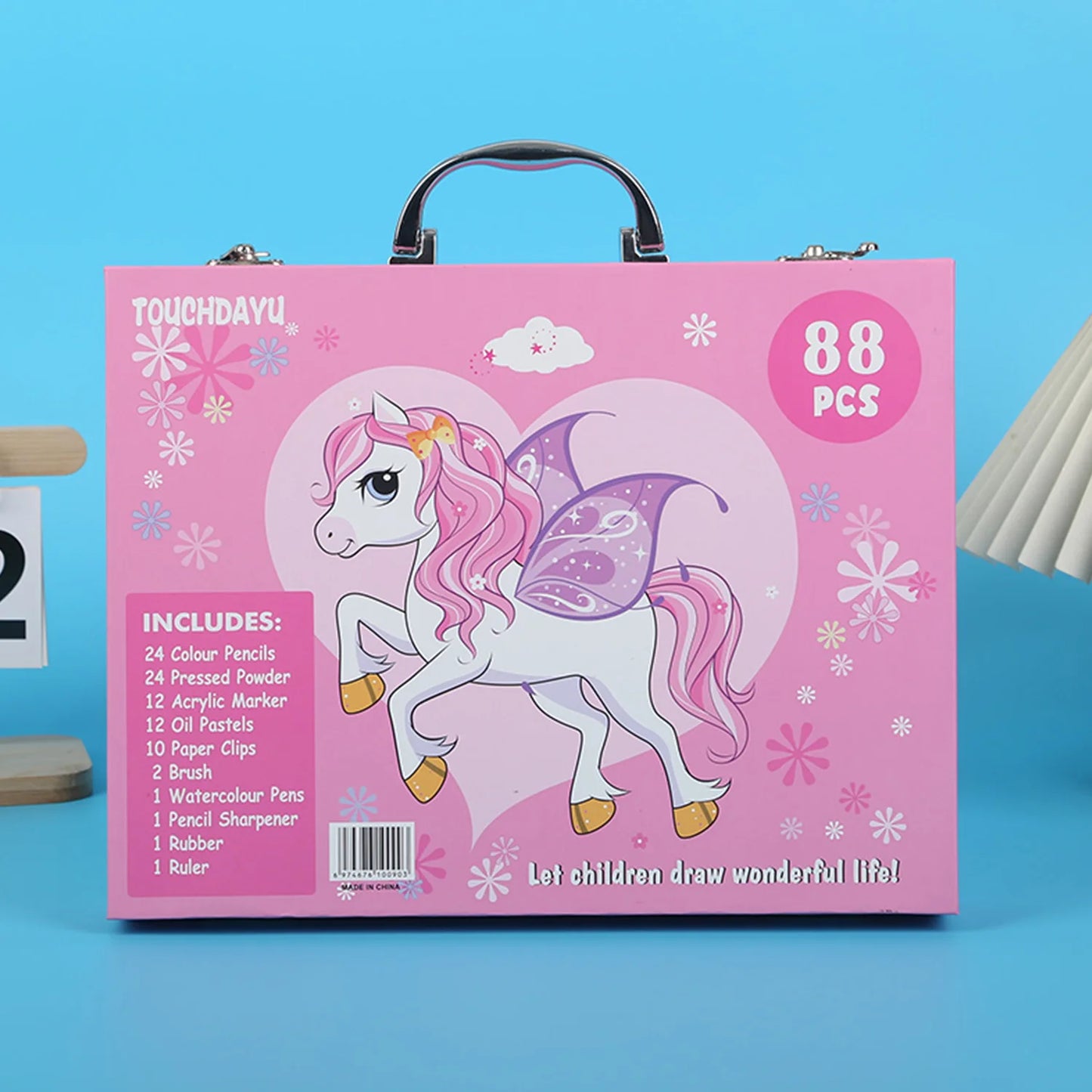 88 PCS Colored & Drawing Pen Set Painting Kit Stationery Set