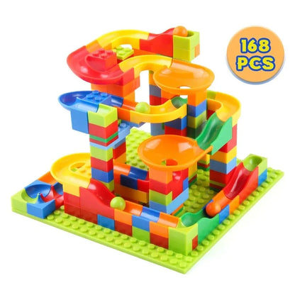 DIY Creative Marble Run Building Blocks – Interactive Parent-Child Assembly Toy