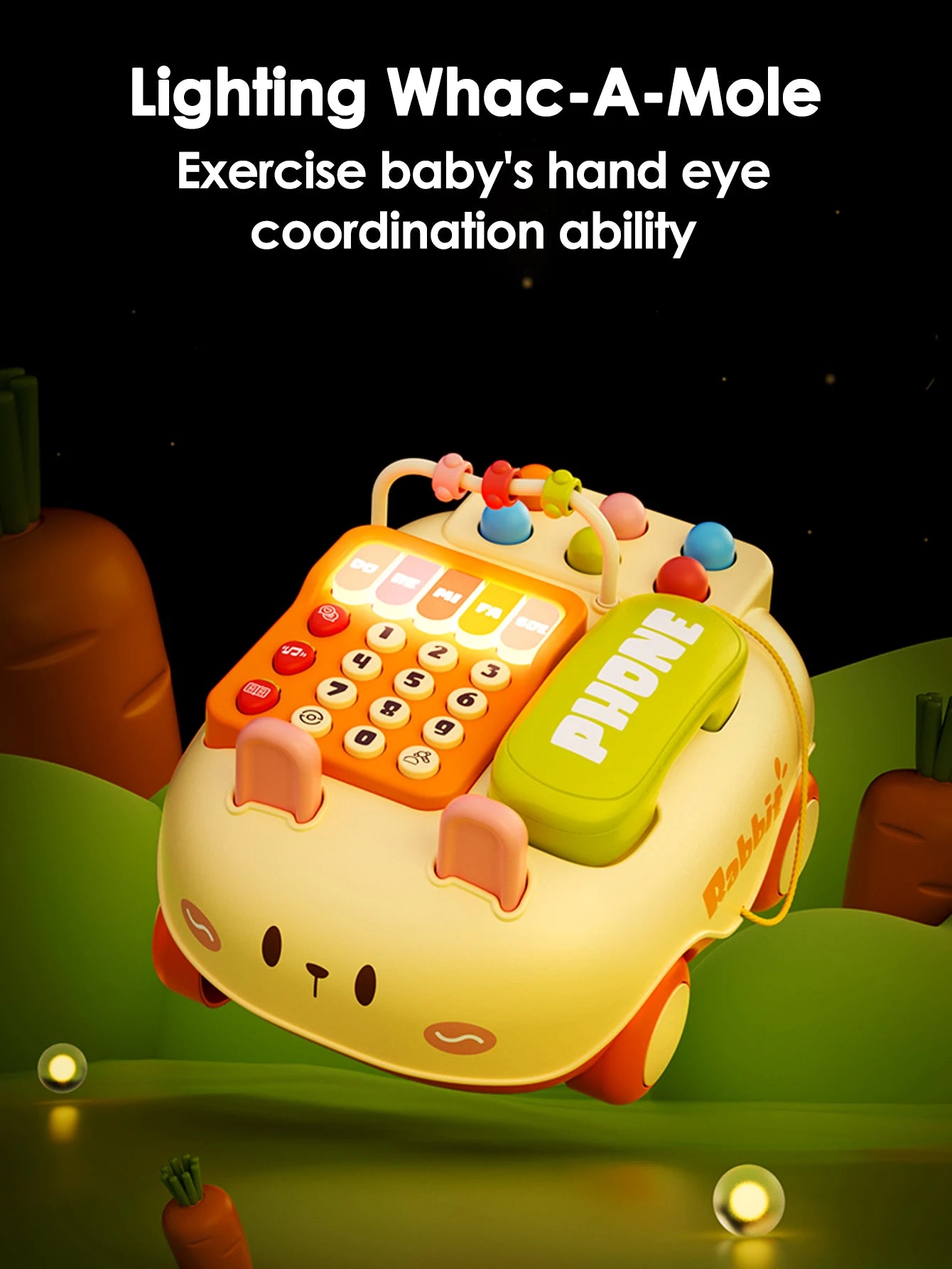 Baby Early Education Telephone Toy Car
