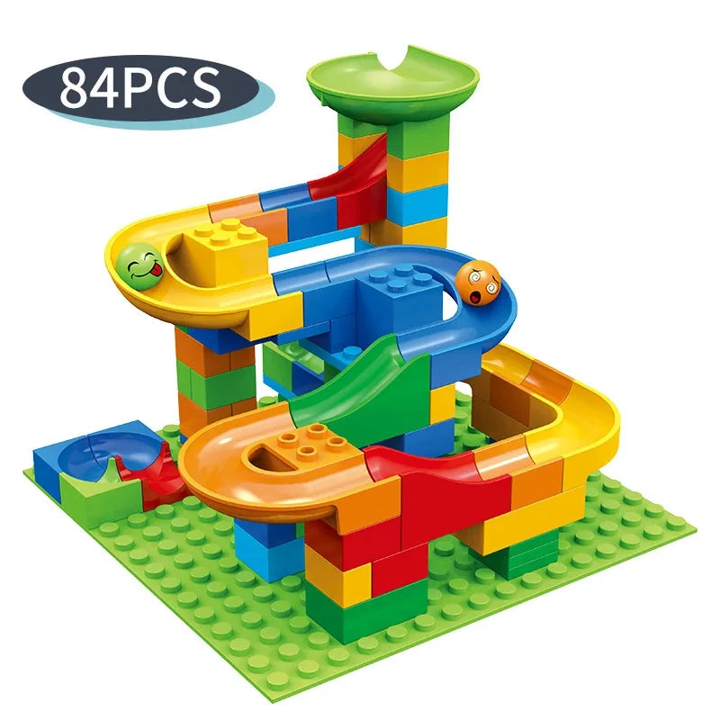 DIY Creative Marble Run Building Blocks – Interactive Parent-Child Assembly Toy