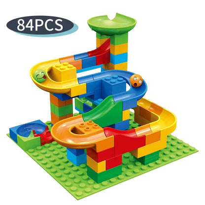 DIY Creative Marble Run Building Blocks – Interactive Parent-Child Assembly Toy