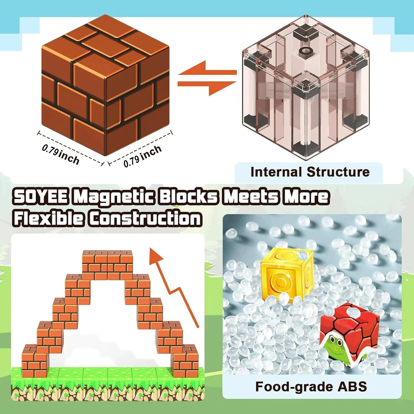 Magnetic Building Cubes Magnet Set - Construction Set