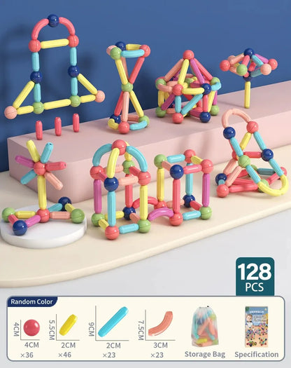 128PCS Magnetic Building Blocks