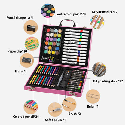 88 PCS Colored & Drawing Pen Set Painting Kit Stationery Set