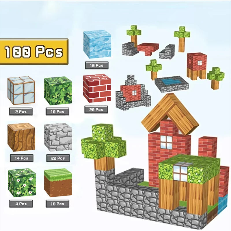 Magnetic Building Cubes Magnet Set - Construction Set